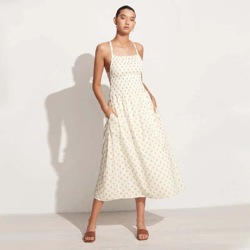 Claretta Midi Dress (Cairo Sage) Comfortable Casual Midi Dress