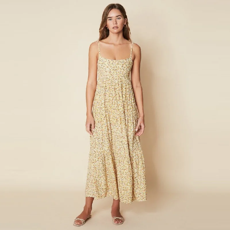 Corvina Midi Dress (Reverie Floral Print) Trendy Square Neck Midi Dress