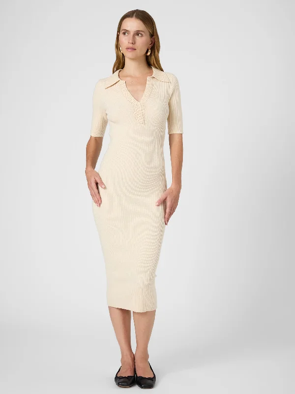 Cosysoft V Neck Midi Dress Elegant Pleated Detail Midi Dress