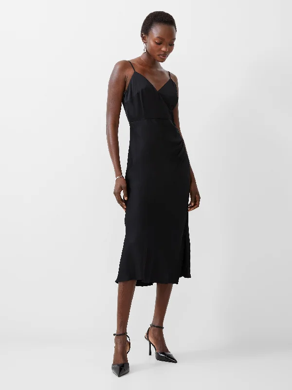 Ennis Satin Slip Midi Dress Comfortable Sleeveless Midi Dress