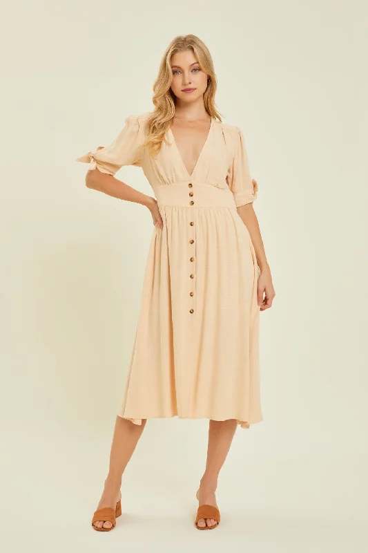 Lena Midi Dress Fashionable Fitted Midi Dress