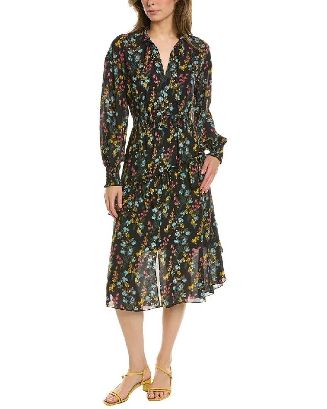 Marchesa Notte Floral Midi Dress Cozy T-shirt Midi Dress