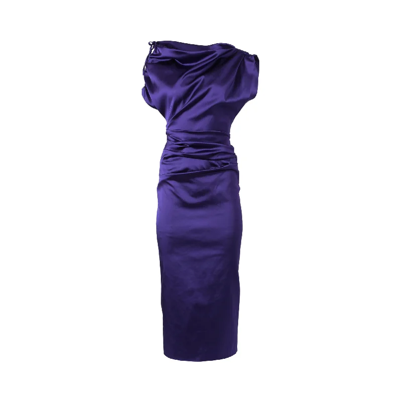 Talbot Runhof Women's Wisteria Midi Dress Comfortable Empire Waist Midi Dress