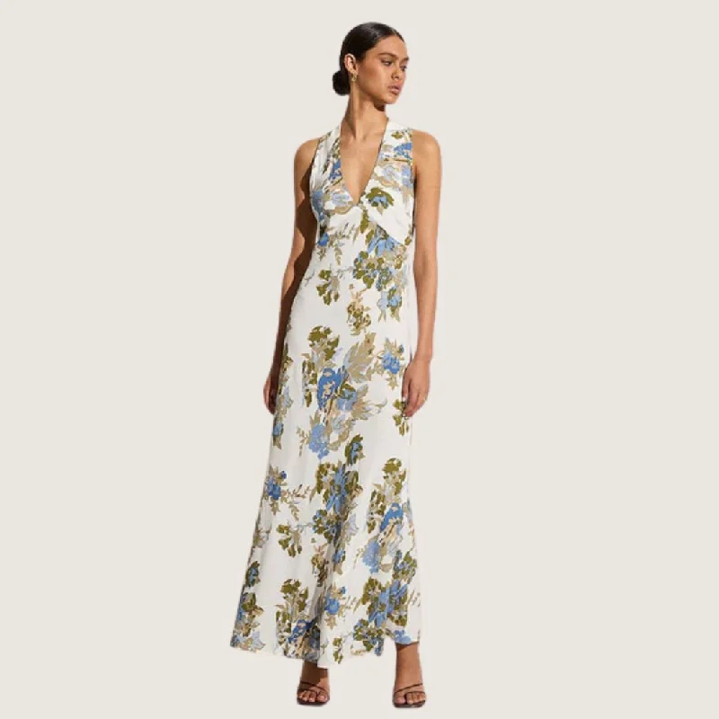 Romi Midi Dress (Escala Floral Ivory) Fashionable Fitted Midi Dress