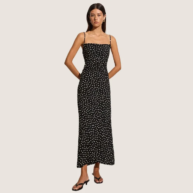Rosas Midi Dress (Formosa Spot) Trendy Ruffled Sleeve Midi Dress