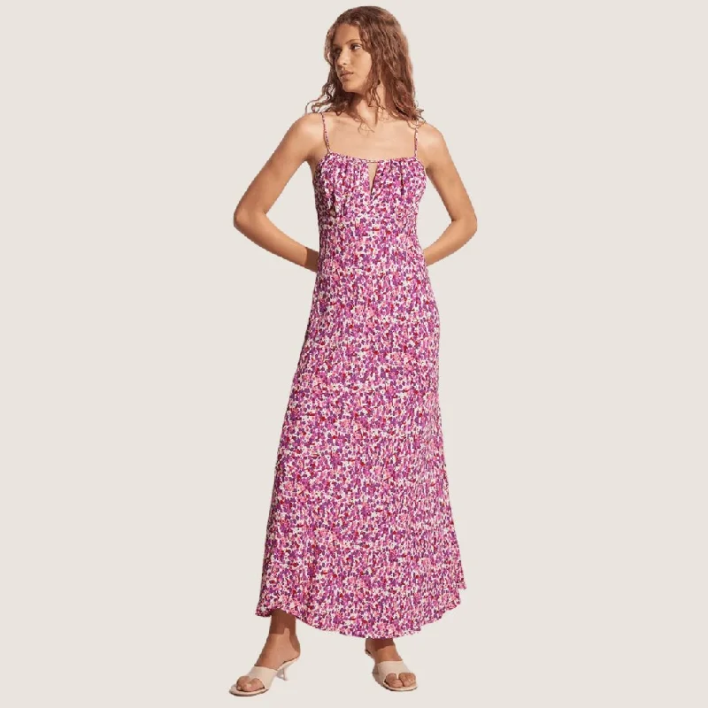 San Paolo Midi Dress (Violet) Trendy Bodycon Midi Dress
