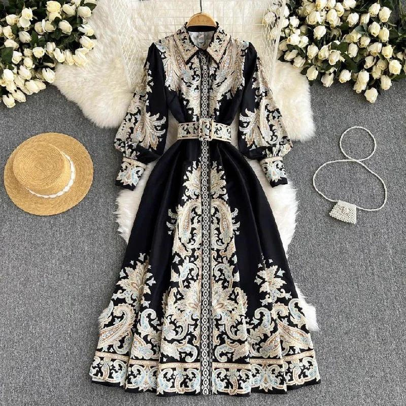 Shelby Vintage Midi Dress Comfortable Draped Midi Dress