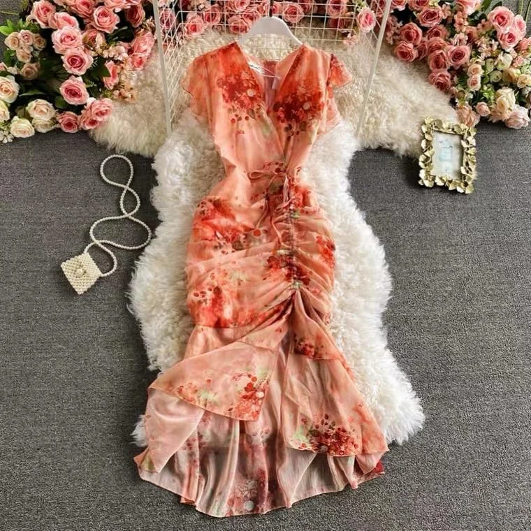 Sunset Dreams Midi Dress Comfortable Adjustable Strap Midi Dress