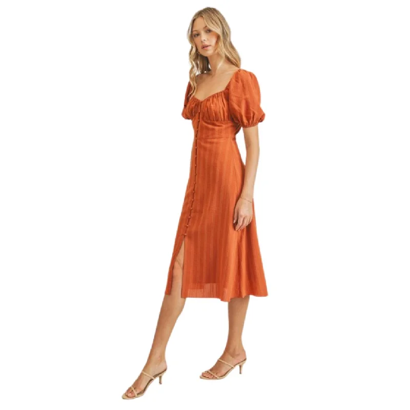 Sweetheart Midi Dress (Pecan) Classic Black Midi Dress