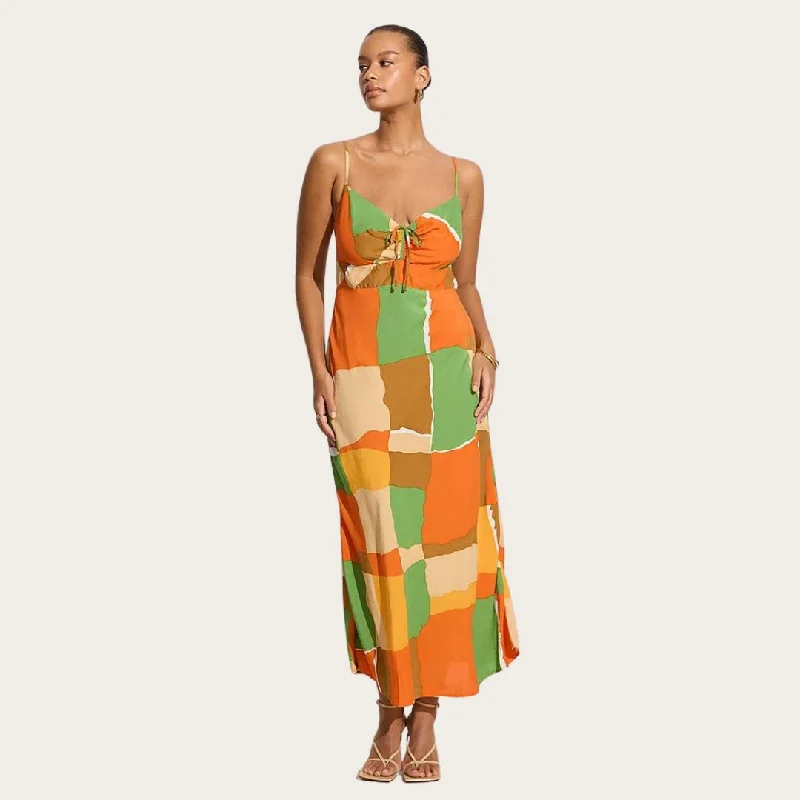 Tempio Midi Dress (Costa Smeralda) Fashionable Skater Midi Dress