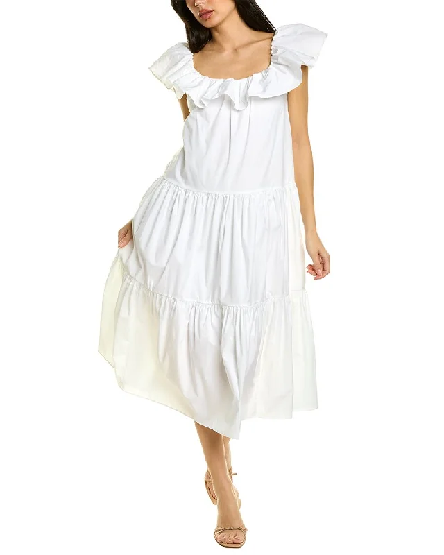 Trina Turk Palm Canyon Midi Dress Cozy A-Line Midi Dress