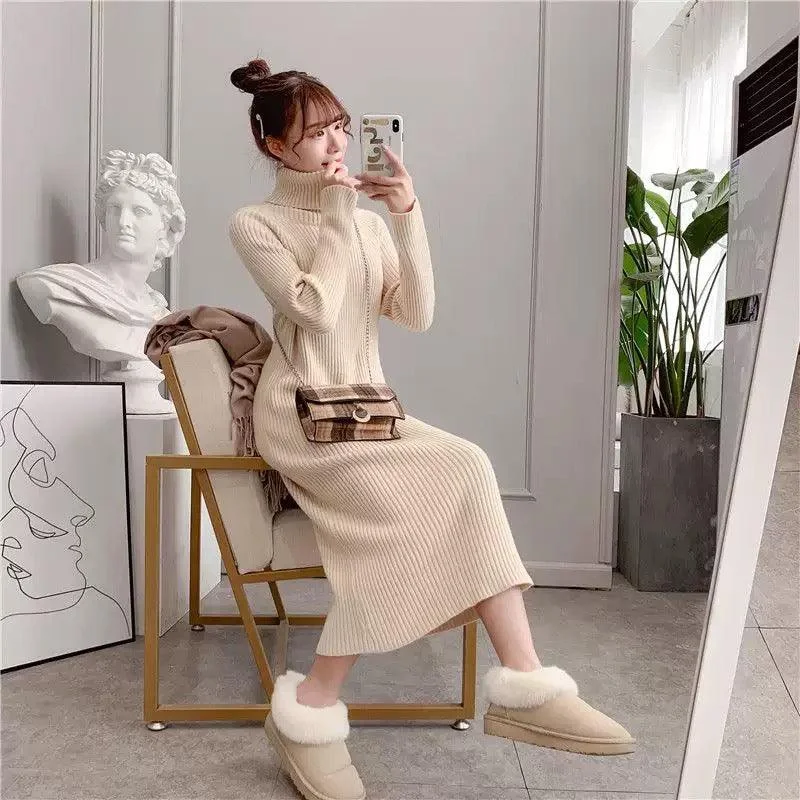 Vienna Knit Midi Dress Fashionable Casual Midi Dress
