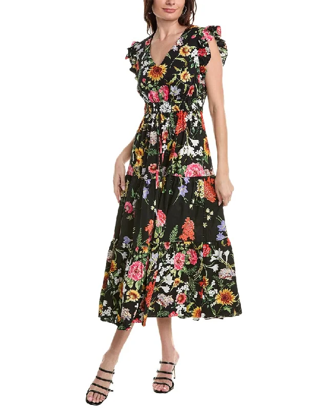 Anne Klein Elastic Waist Maxi Dress Comfortable Cotton Maxi Dress