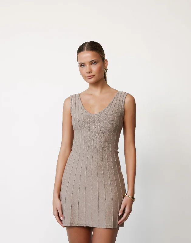 Aurelia Mini Dress (Ash) Fashionable Denim Mini Dress