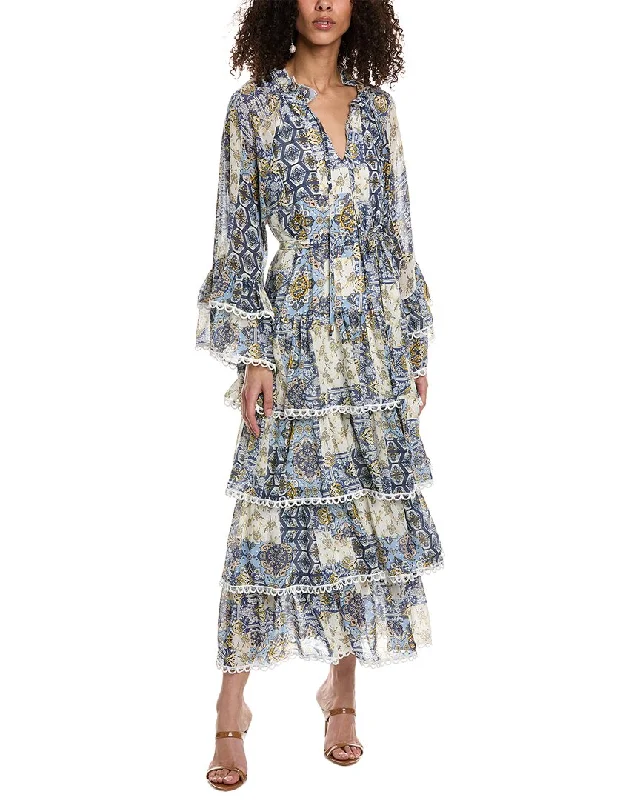 Beulah Tiered Maxi Dress Trendy A-Line Maxi Dress