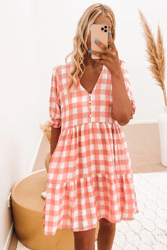 Boden Mini Dress Light Pink Comfortable One-Shoulder Mini Dress
