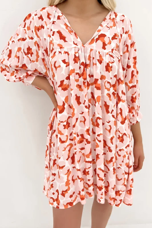 Davina Mini Dress Confetti Elegant Mini Dress with Ruffles