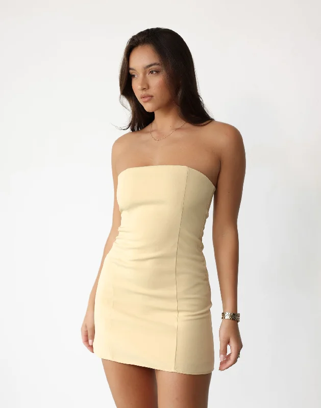 Eleanor Mini Dress (Buttermilk) Fashionable A-Line Mini Dress