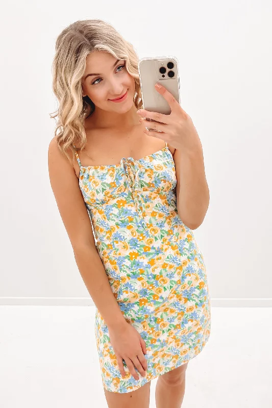 Flora Mini Dress Sunlight Cozy Wraparound Mini Dress