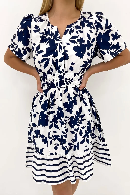 Gaia Mini Dress Navy Cozy T-Shirt Mini Dress