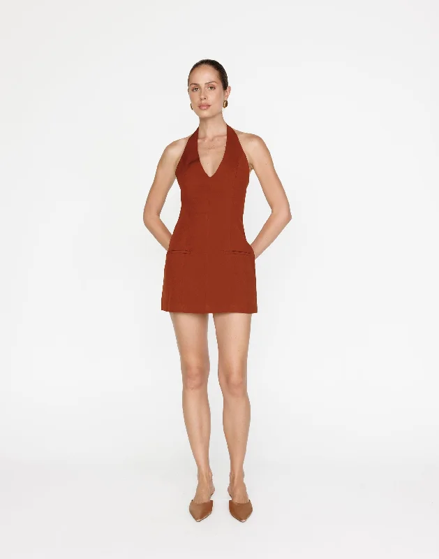 Kit Mini Dress (Nutshell) Fashionable Mini Dress with Frills