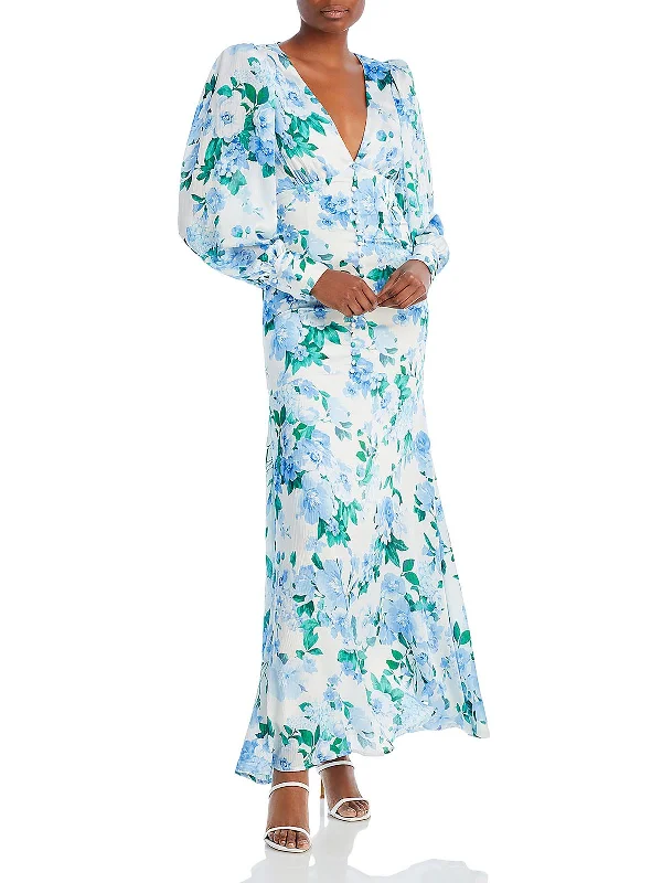 Lisette Womens Chiffon Floral Maxi Dress Stylish Boho Maxi Dress