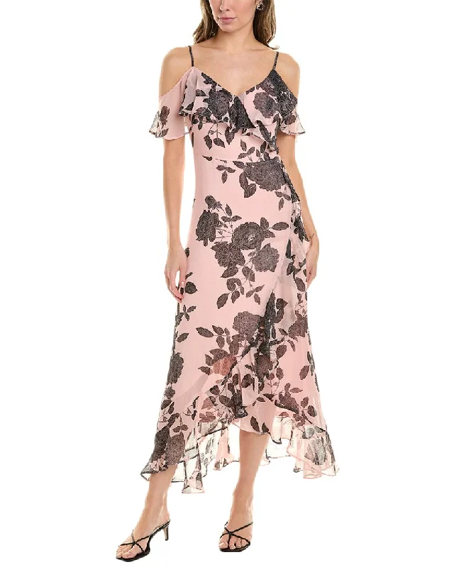 London Times Maxi Dress Elegant Silk Maxi Dress