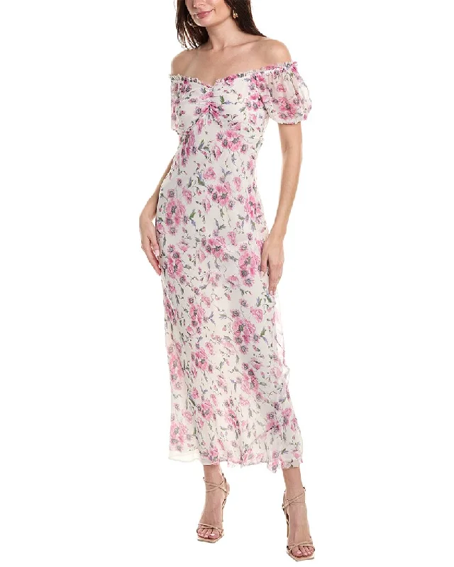 LoveShackFancy Madara Silk Maxi Dress Fashionable Button-Down Maxi Dress