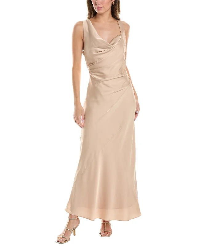 Maggy London Cowl Neck Maxi Dress Comfortable Bohemian Maxi Dress