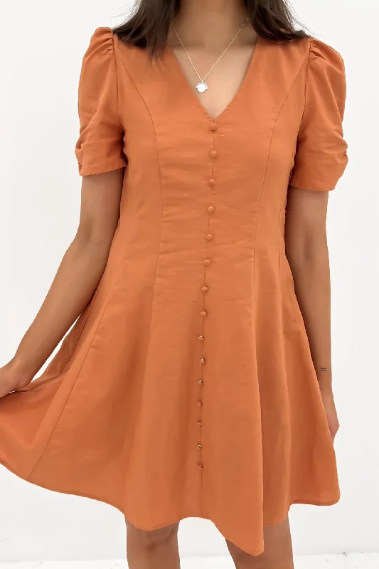 Marnie Button Thru Mini Dress Ginger Trendy Mesh Mini Dress