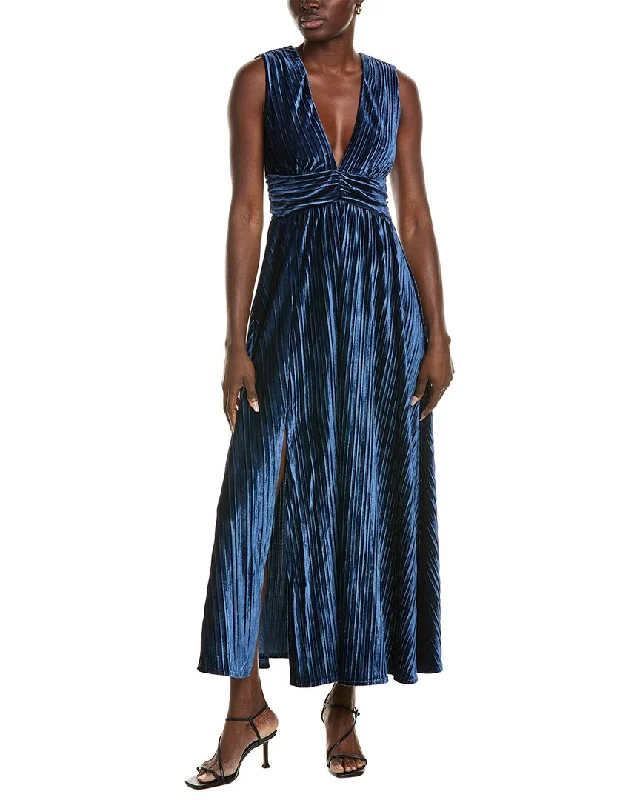 Rachel Parcell Pleated Velvet Maxi Dress Chic Summer Maxi Dress