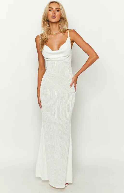 Raylee White Maxi Dress Fashionable Layered Maxi Dress