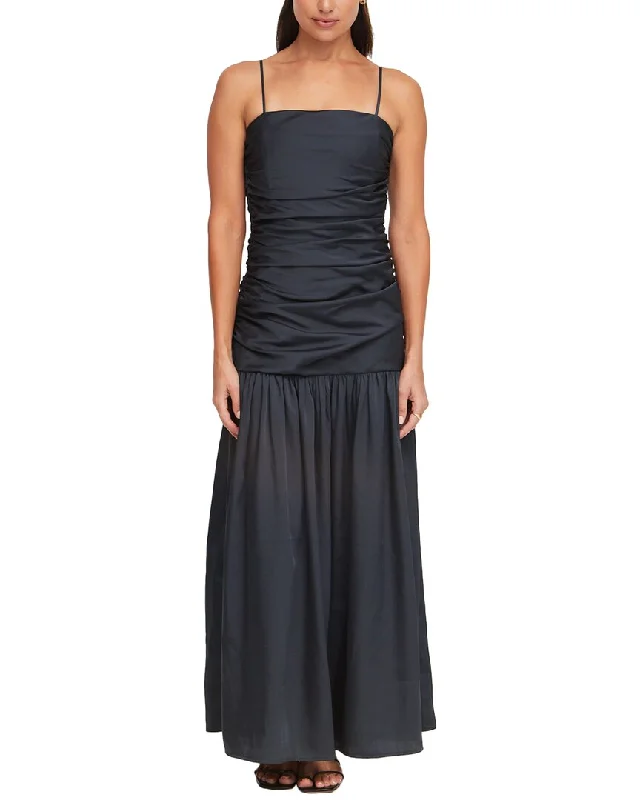 RHODE Natalia Maxi Dress Elegant Pleated Maxi Dress
