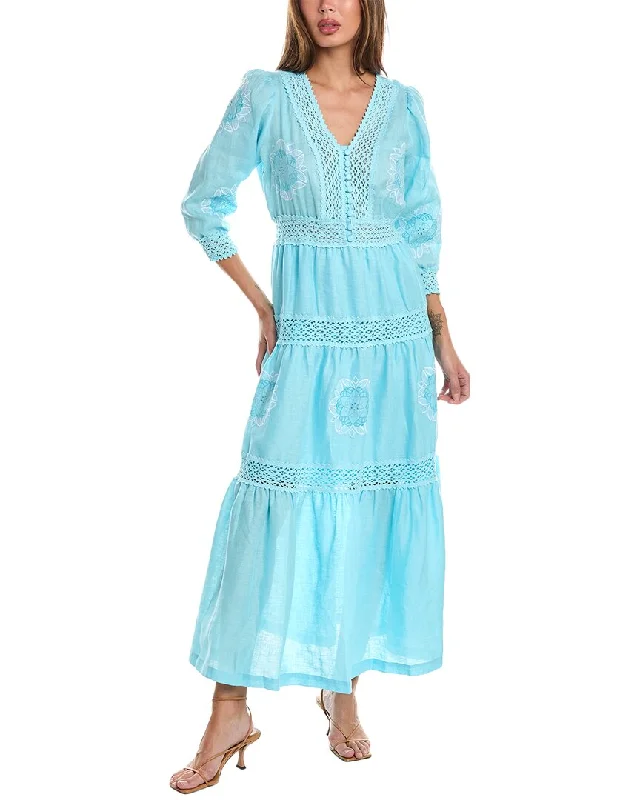 tyler böe Celia Linen Maxi Dress Fashionable Sheer Maxi Dress