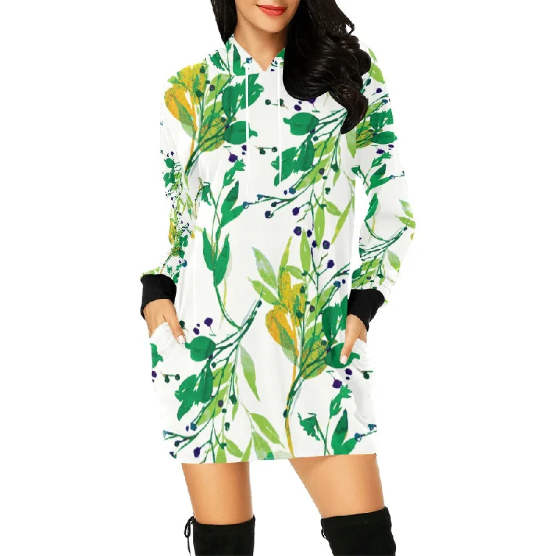 Women's All Over Print Hoodie Mini Dress (H27) Chic Sleeveless Mini Dress
