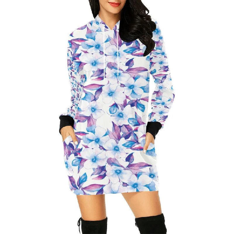Women's All Over Print Hoodie Mini Dress (H27) Stylish Summer Mini Dress