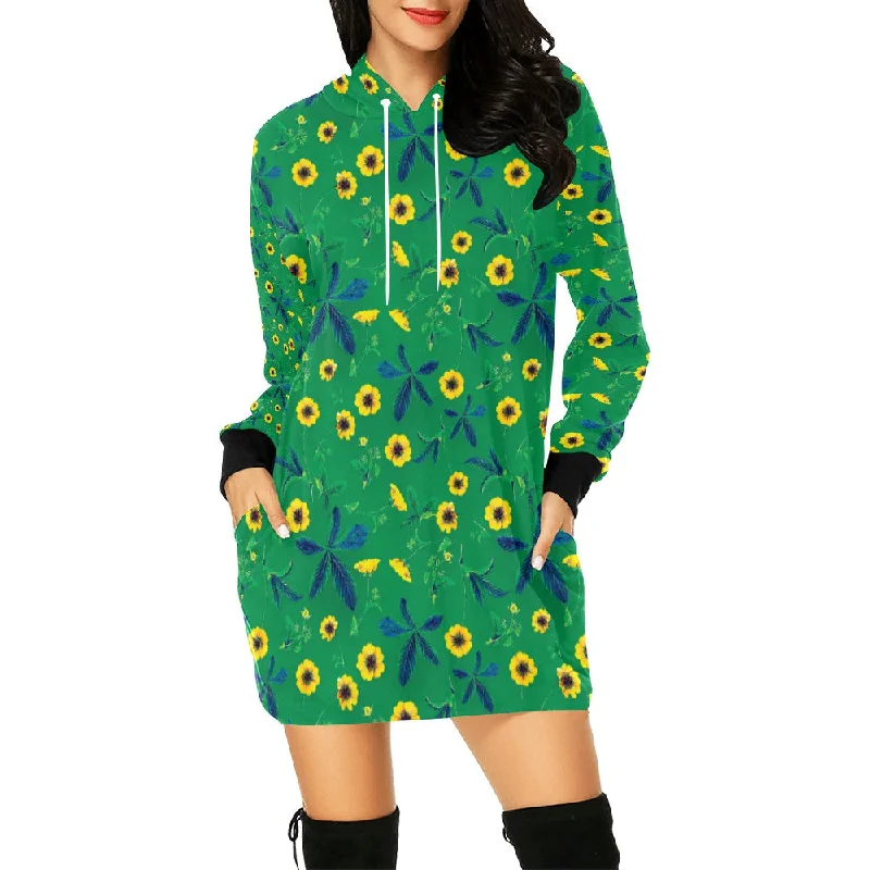 Women's All Over Print Hoodie Mini Dress (H27) Cozy Ruched Mini Dress