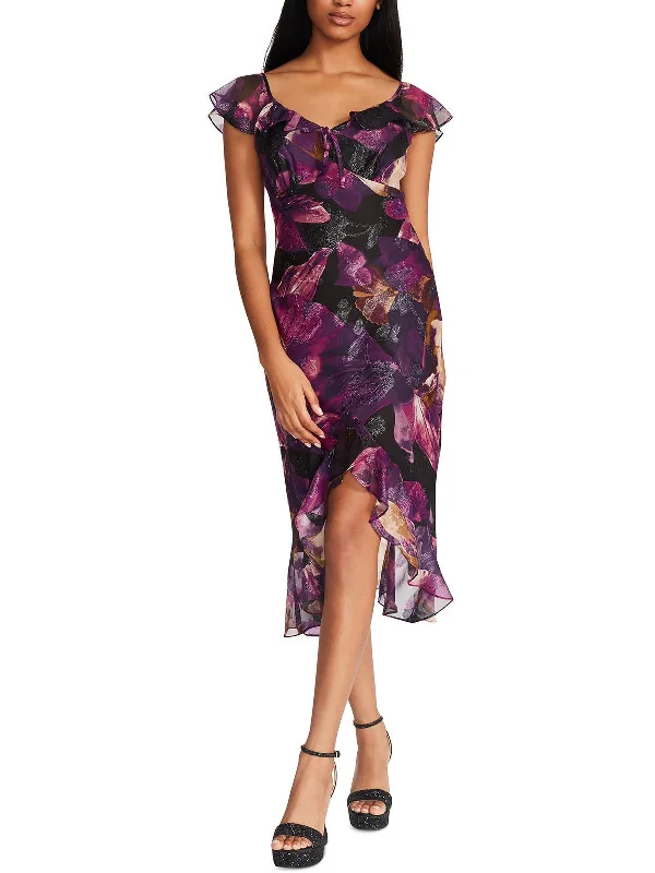 Womens Chiffon Printed Maxi Dress Cozy Ribbed Maxi Dress