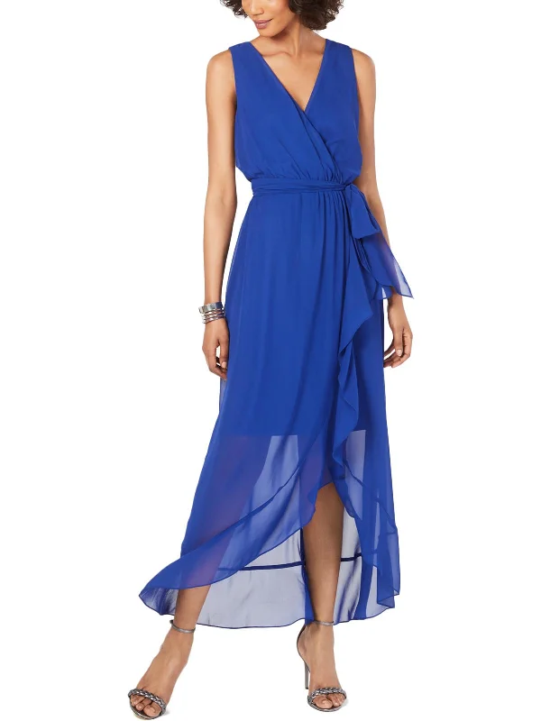 Womens Sleeveless Hi-Low Maxi Dress Cozy Open-Back Maxi Dress