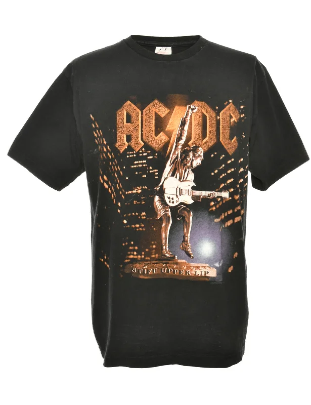 Ac/Dc Band T-shirt - L Fleece Fabric Down Fabric Feather Fabric