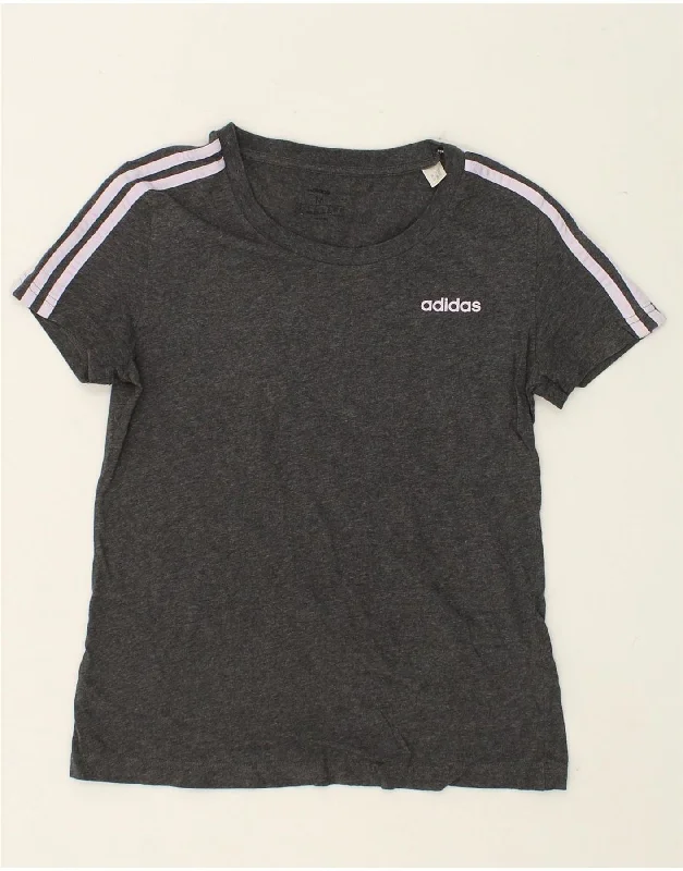 ADIDAS Womens T-Shirt Top UK 12 Medium Grey Flecked Cotton Houndstooth Herringbone Solid ADIDAS Womens T-Shirt Top UK 12 Medium Grey Flecked Cotton Houndstooth Herringbone Solid