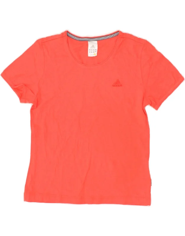 ADIDAS Womens T-Shirt Top UK 12 Medium Red Cotton Chenille Blend Fleece Blend Nylon Blend ADIDAS Womens T-Shirt Top UK 12 Medium Red Cotton Chenille Blend Fleece Blend Nylon Blend