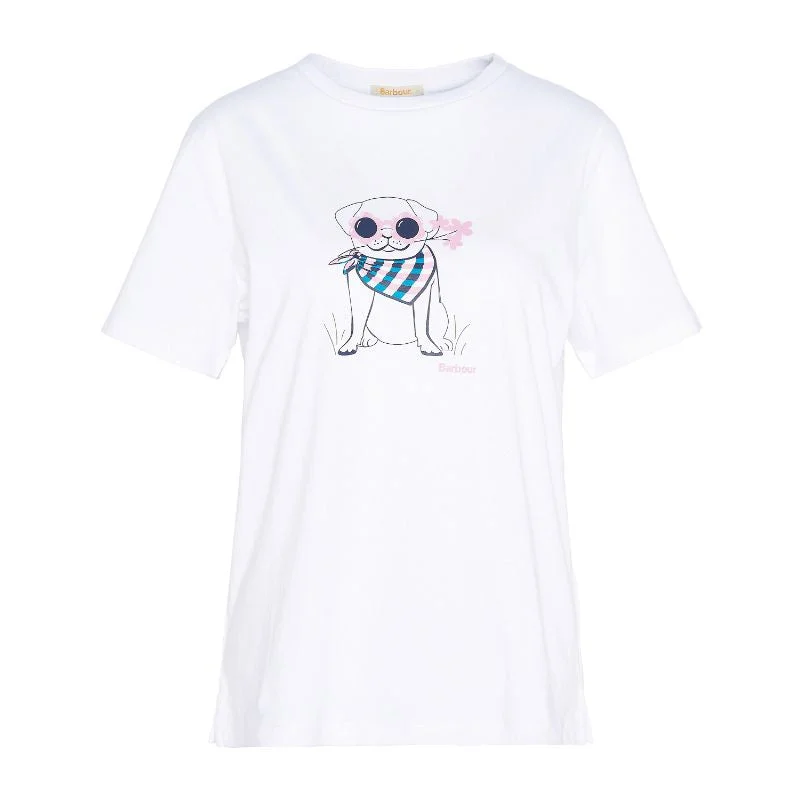 Barbour Honeywell Ladies T-Shirt - White Iron Safe Non-Iron Wrinkle Free
