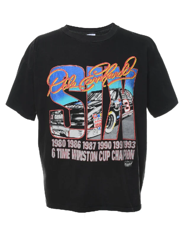 Black Car Design Printed Sports T-Shirt - XL Denim Fabric Leather Fabric Suede Fabric Black Car Design Printed Sports T-Shirt - XL Denim Fabric Leather Fabric Suede Fabric