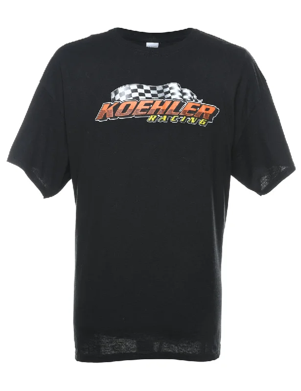 Black Car Koehler Racing Design Printed T-shirt - XL Modern Contemporary Chic
