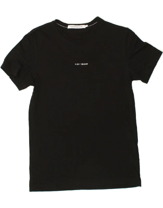 CALVIN KLEIN JEANS Womens T-Shirt Top Medium Black Cotton Machine Wash Dry Clean Hand Wash CALVIN KLEIN JEANS Womens T-Shirt Top Medium Black Cotton Machine Wash Dry Clean Hand Wash