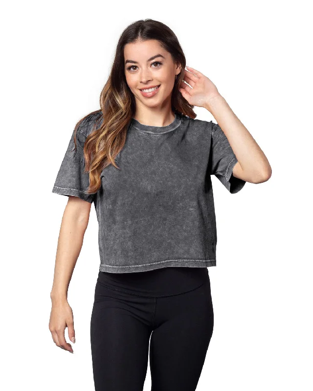 Chicka-d Ladies' Short 'N Sweet T-Shirt Beaded Sequined Faux Fur