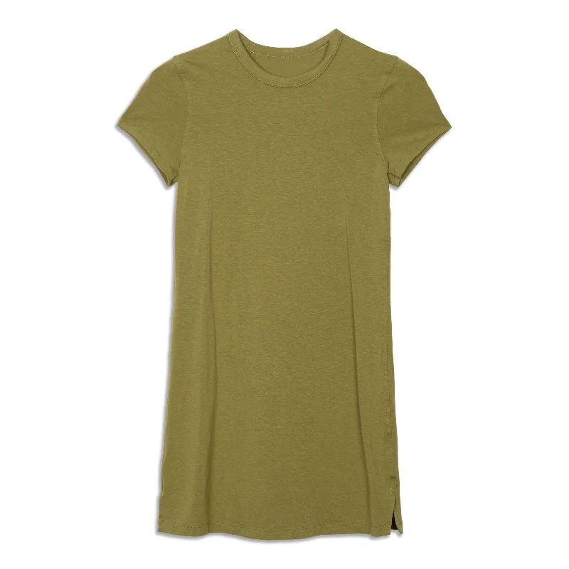 Classic-Fit Cotton-Blend T-Shirt Dress - Resale Mesh Fabric Canvas Fabric Denim Fabric Classic-Fit Cotton-Blend T-Shirt Dress - Resale Mesh Fabric Canvas Fabric Denim Fabric