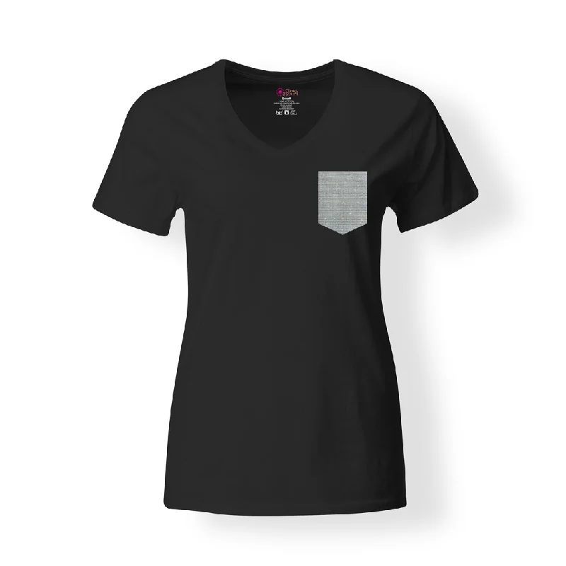 Crystal Pocket T-Shirt Oversized T-Shirt Spandex breathable
