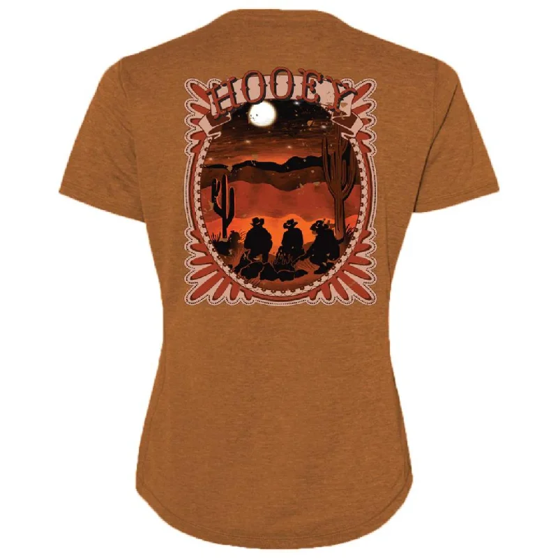 "Fireside" Sienna Heather T-Shirt Zippered Front Buttoned Front Snap Front